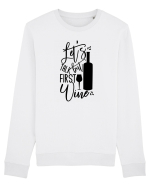 Let's Talk, But First Wine Bluză mânecă lungă Unisex Rise