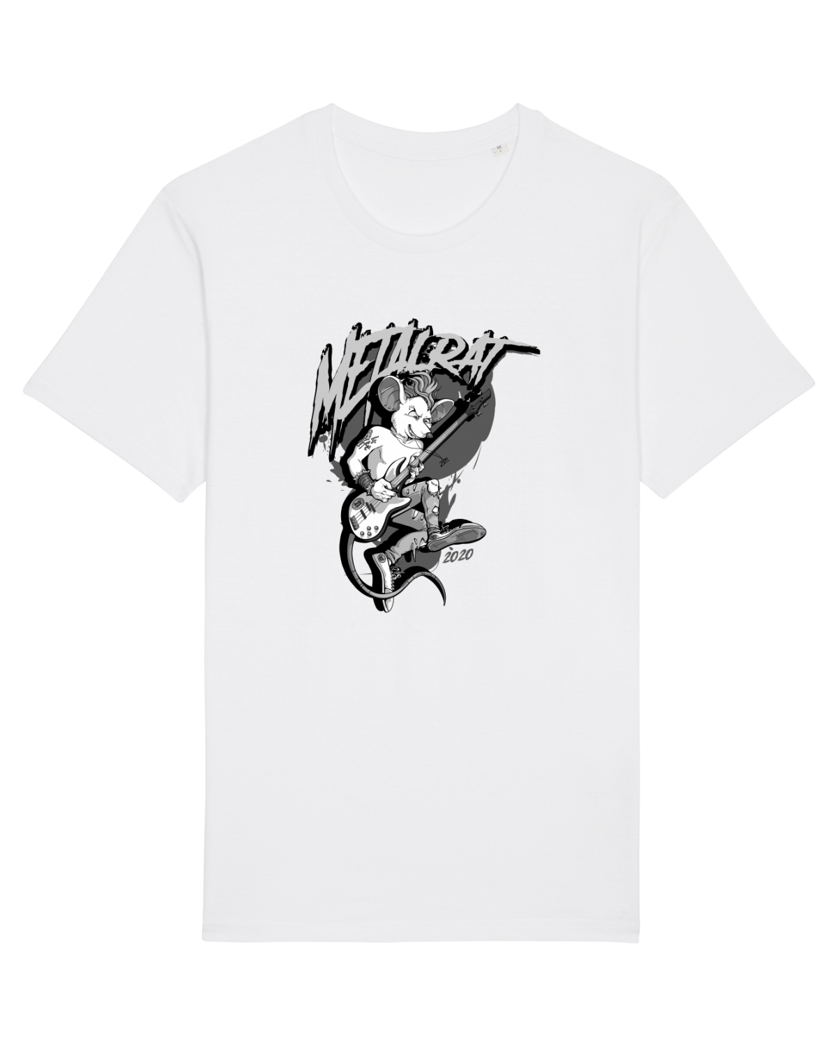 Tricou mânecă scurtă Unisex Rocker White