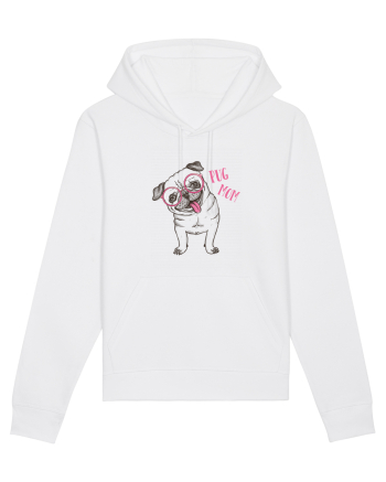 Pug Mom  White
