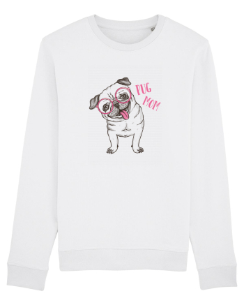 Pug Mom  White