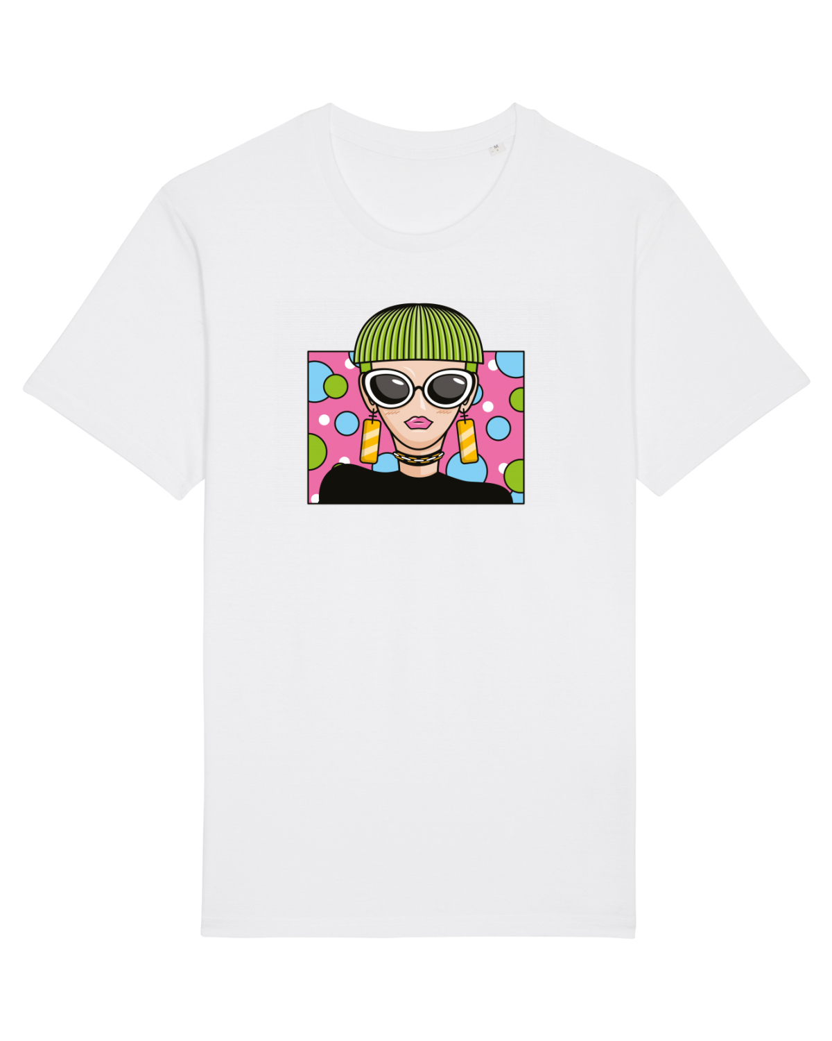 Tricou mânecă scurtă Unisex Rocker White