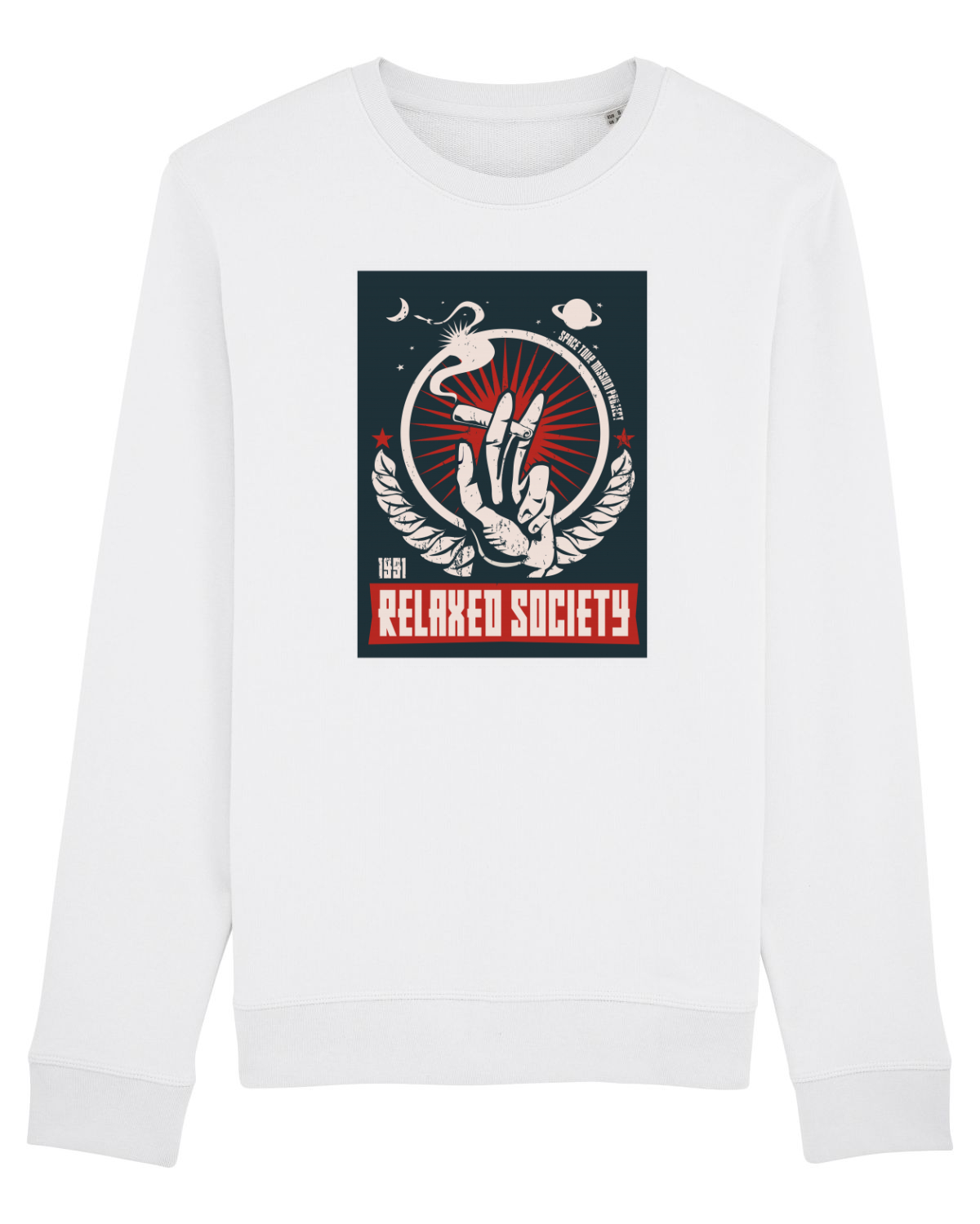 Bluză mânecă lungă Unisex Rise White