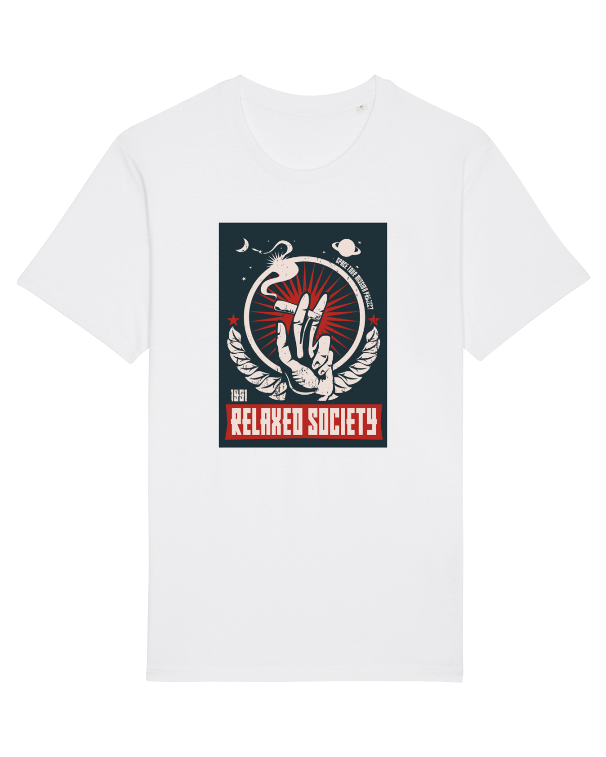 Tricou mânecă scurtă Unisex Rocker White