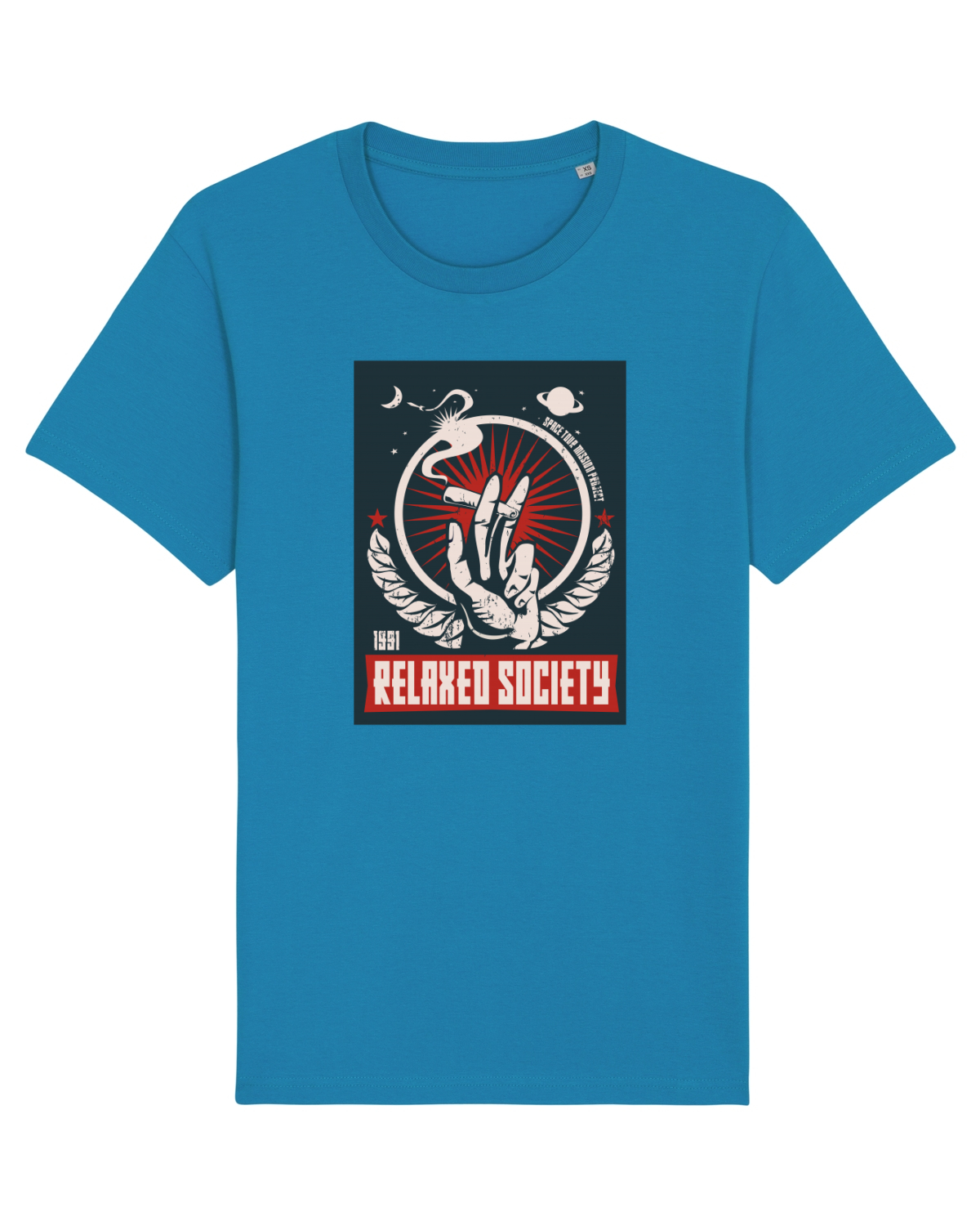 Tricou mânecă scurtă Unisex Rocker Azur