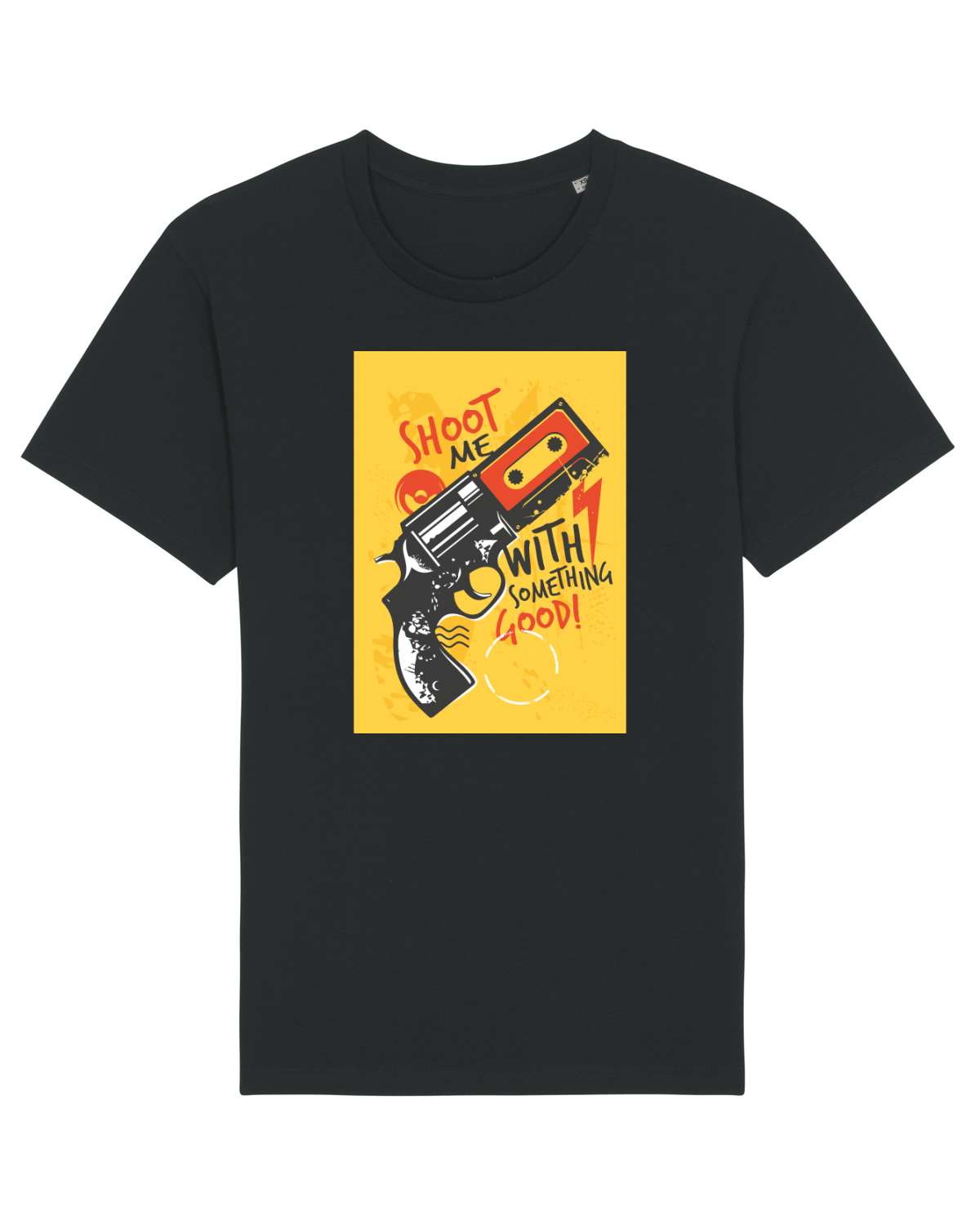 Tricou mânecă scurtă Unisex Rocker Black