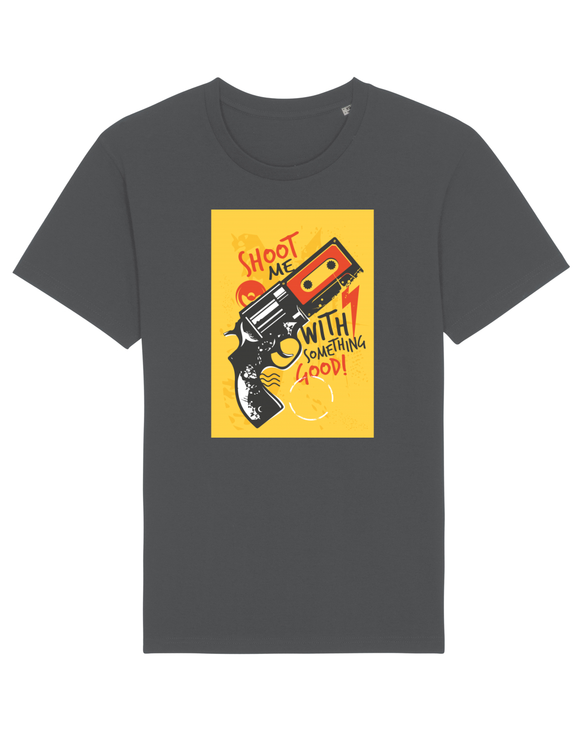Tricou mânecă scurtă Unisex Rocker Anthracite