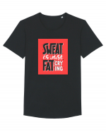 Sweat Is Just Fat Criyng Tricou mânecă scurtă guler larg Bărbat Skater