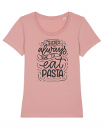 There's Always Time To Eat Pasta Tricou mânecă scurtă guler larg fitted Damă Expresser