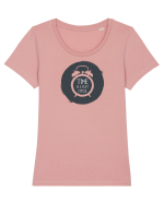 Time Is A Flat Circle Tricou mânecă scurtă guler larg fitted Damă Expresser