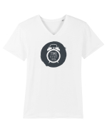 Time Is A Flat Circle Tricou mânecă scurtă guler V Bărbat Presenter