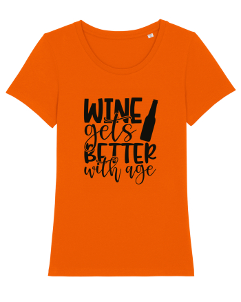 Wine Gets Better With Age Bright Orange
