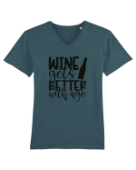 Wine Gets Better With Age Tricou mânecă scurtă guler V Bărbat Presenter