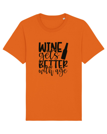 Wine Gets Better With Age Bright Orange