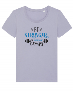 Be Stronger Than Your Excuses Tricou mânecă scurtă guler larg fitted Damă Expresser