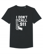 I Don't Call 911 Tricou mânecă scurtă guler larg Bărbat Skater