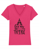 Love My Tribe Tricou mânecă scurtă guler V Damă Evoker