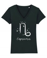 Capricorn Tricou mânecă scurtă guler V Damă Evoker