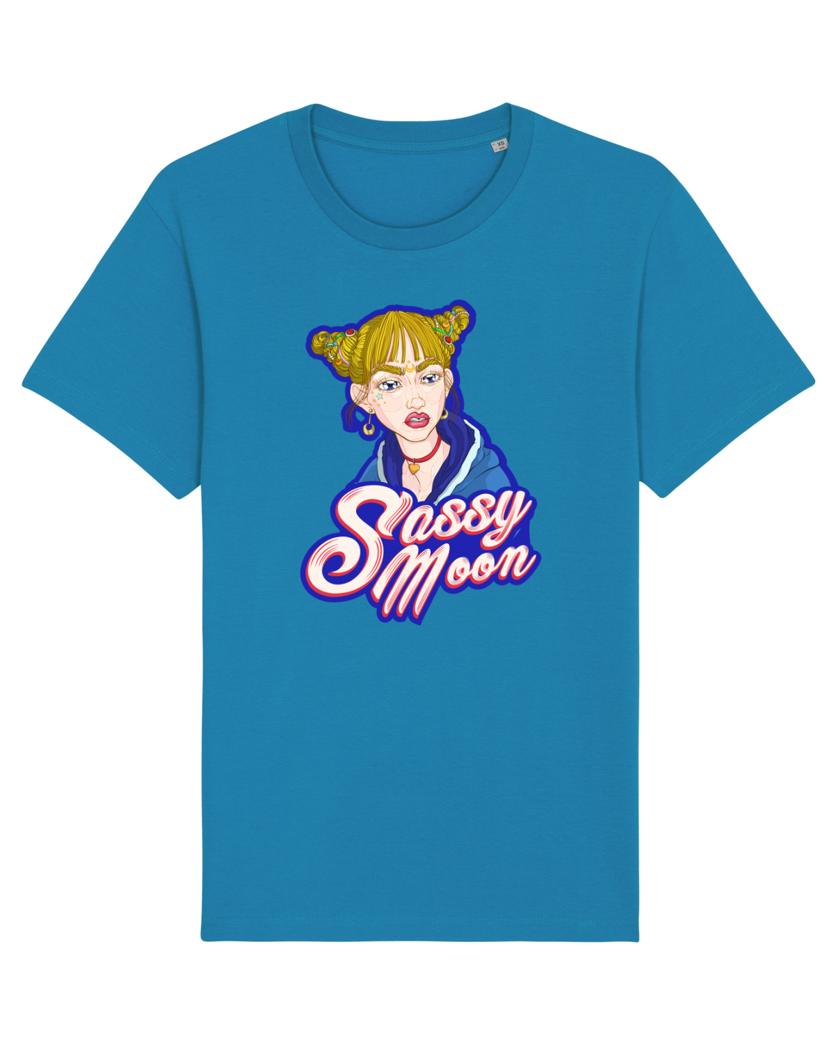 Tricou mânecă scurtă Unisex Rocker Azur