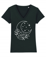 Celestial Flower Tricou mânecă scurtă guler V Damă Evoker