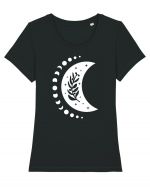 Fazele Lunii Moon Phases Tricou mânecă scurtă guler larg fitted Damă Expresser