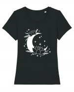 Flowers Of Moon Tricou mânecă scurtă guler larg fitted Damă Expresser