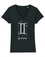 Gemini Gemeni Tricou mânecă scurtă guler V Damă Evoker