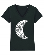 Moon Flower Tricou mânecă scurtă guler V Damă Evoker