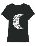 Moon Flower Tricou mânecă scurtă guler larg fitted Damă Expresser