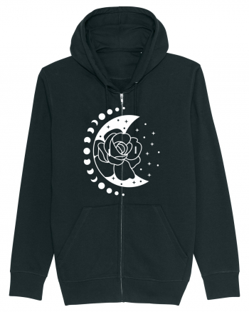 Moon Flower Moon Phases Black