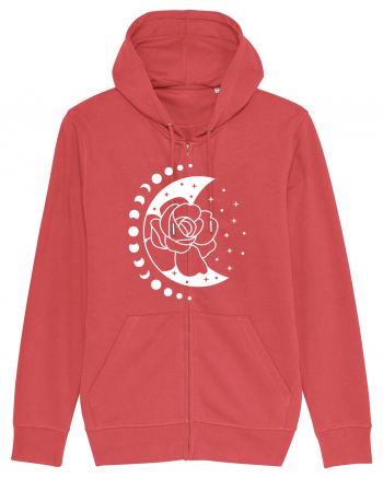 Moon Flower Moon Phases Carmine Red