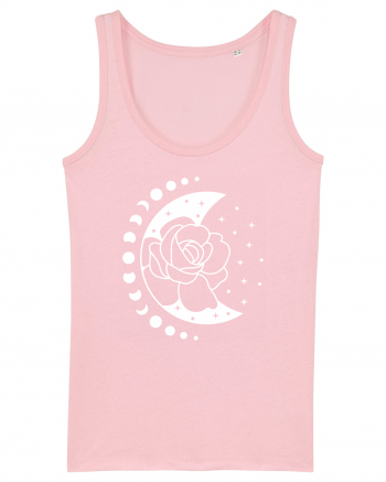 Moon Flower Moon Phases Cotton Pink