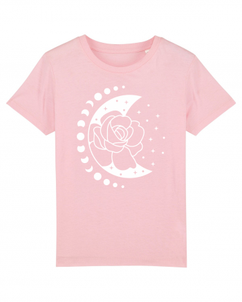 Moon Flower Moon Phases Cotton Pink
