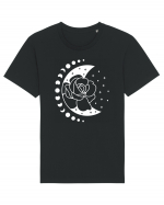 Moon Flower Moon Phases Tricou mânecă scurtă Unisex Rocker