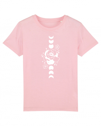 Moon Flower Moon Phases Cotton Pink