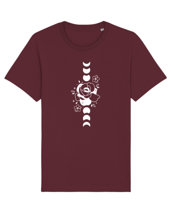 Moon Flower Moon Phases Burgundy