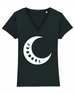 Fazele Lunii Moon Phases Tricou mânecă scurtă guler V Damă Evoker