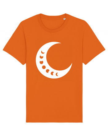 Fazele Lunii Moon Phases Bright Orange