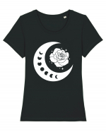 Moon Flower Tricou mânecă scurtă guler larg fitted Damă Expresser