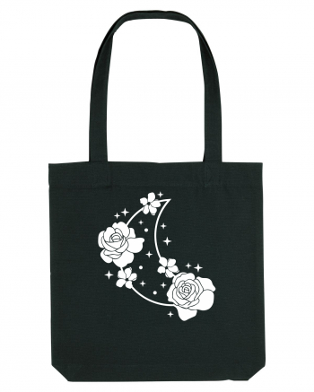 Celestial Moon Flowers Black