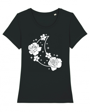 Celestial Moon Flowers Black