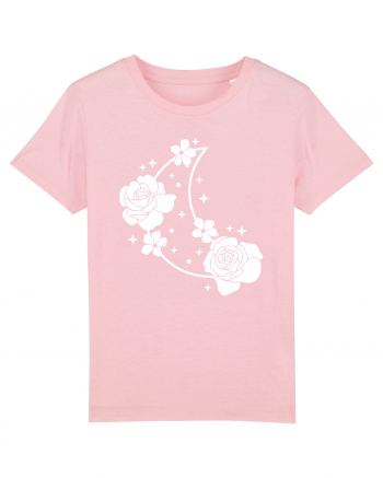 Celestial Moon Flowers Cotton Pink