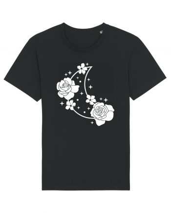 Celestial Moon Flowers Black