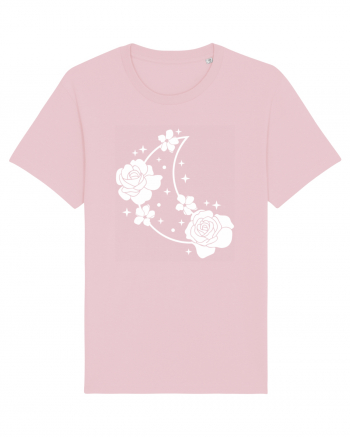 Celestial Moon Flowers Cotton Pink