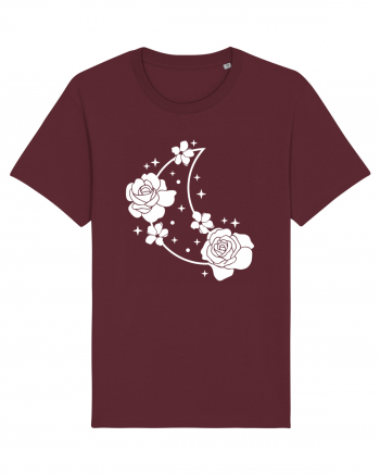 Celestial Moon Flowers Burgundy