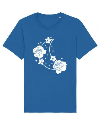 Celestial Moon Flowers Royal Blue