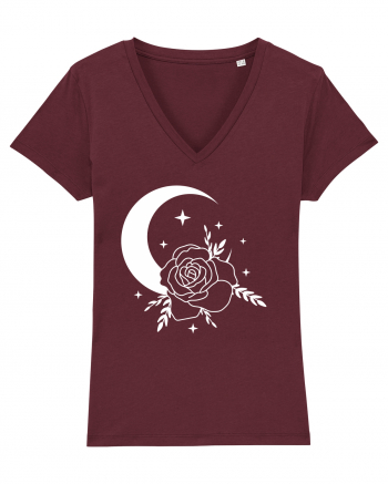 Celestial Moon Flower Burgundy