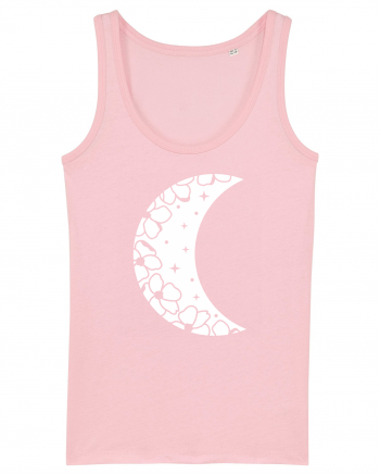 Moon With Flowers Cotton Pink