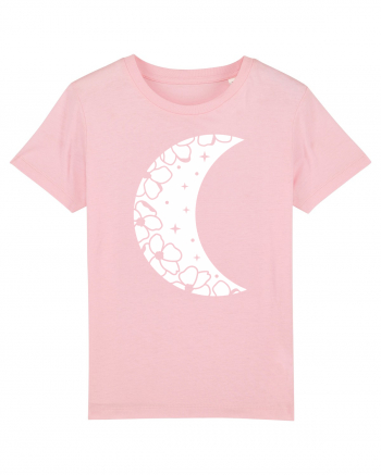 Moon With Flowers Cotton Pink