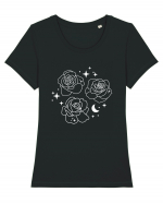 Mystic Flowers Tricou mânecă scurtă guler larg fitted Damă Expresser