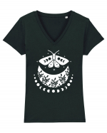 Mystic Moth Tricou mânecă scurtă guler V Damă Evoker